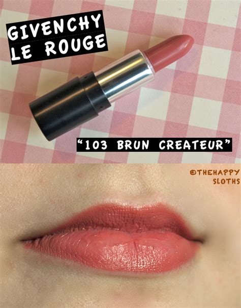 givenchy губная помада le rouge no 103 brun createur|Givenchy Brun Createur (103) Le Rouge Review & Swatches.